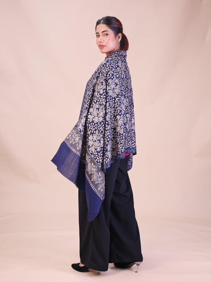 Women's Aari Embroidered Wool Stole