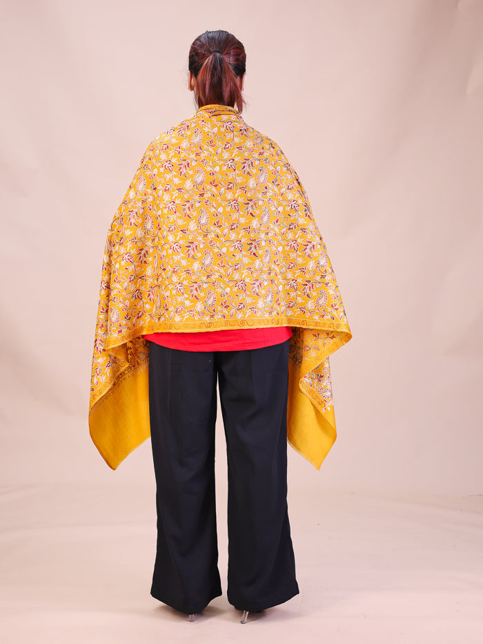 Women's Aari Embroidered Wool Stole