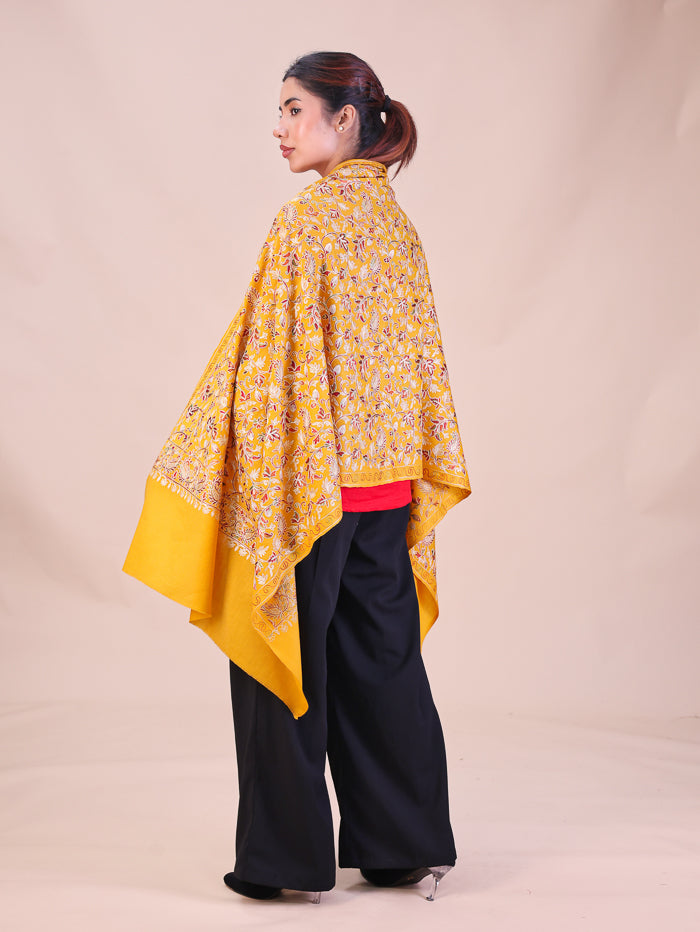 Women's Aari Embroidered Wool Stole