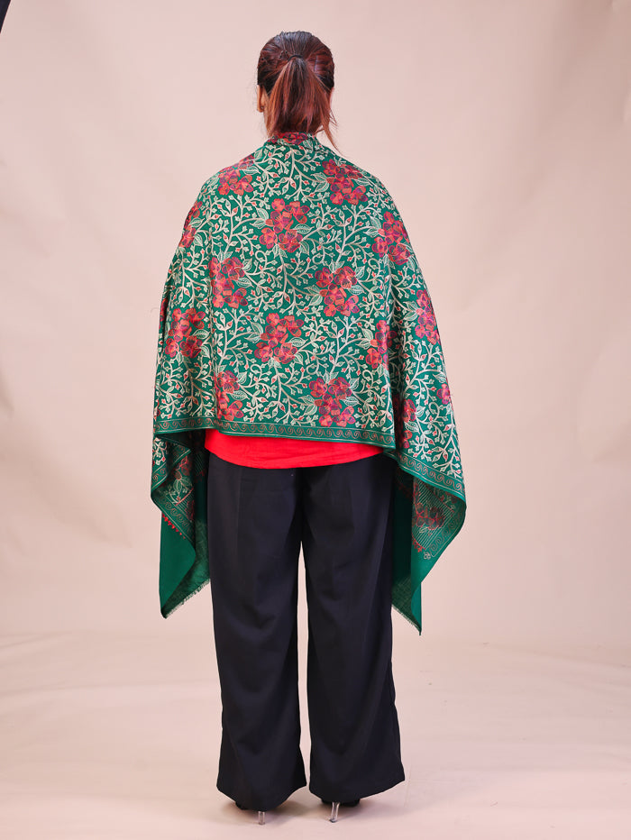 Women's Aari Embroidered Wool Stole