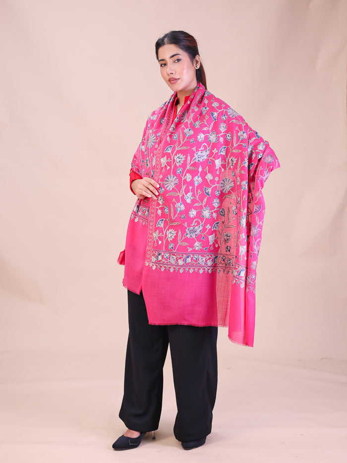 Women's Aari Embroidered Wool Stole