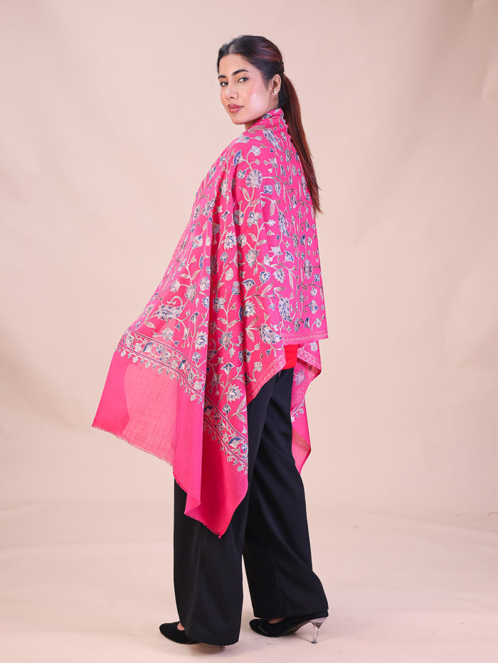 Women's Aari Embroidered Wool Stole