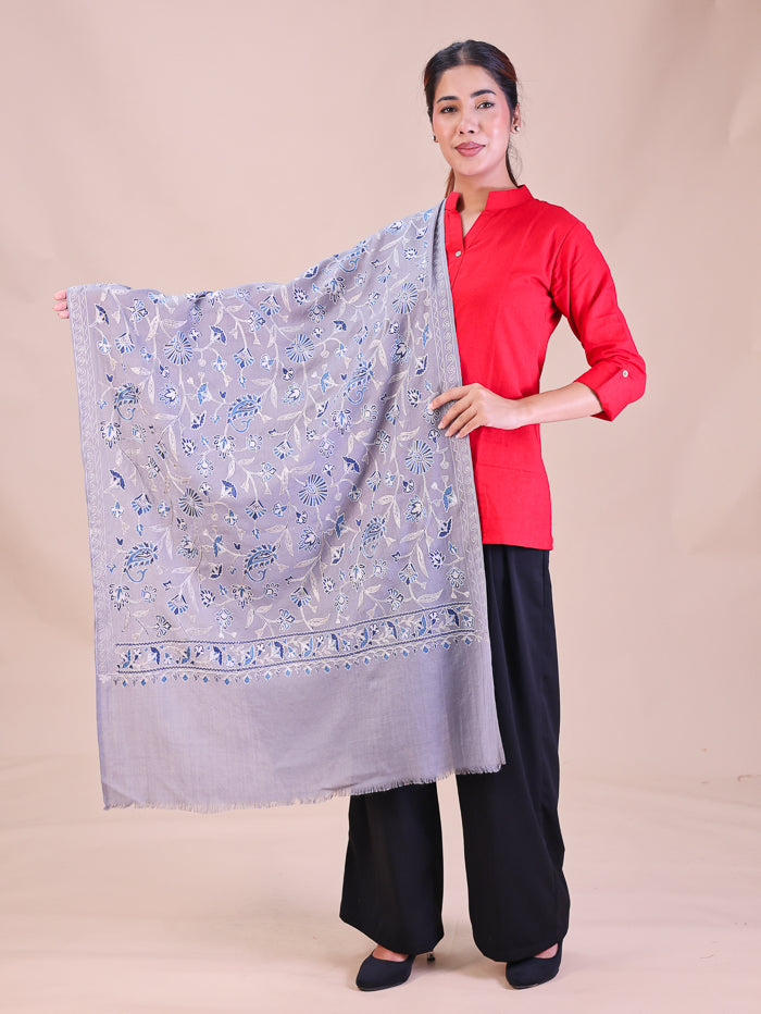 Women's Aari Embroidered Wool Stole