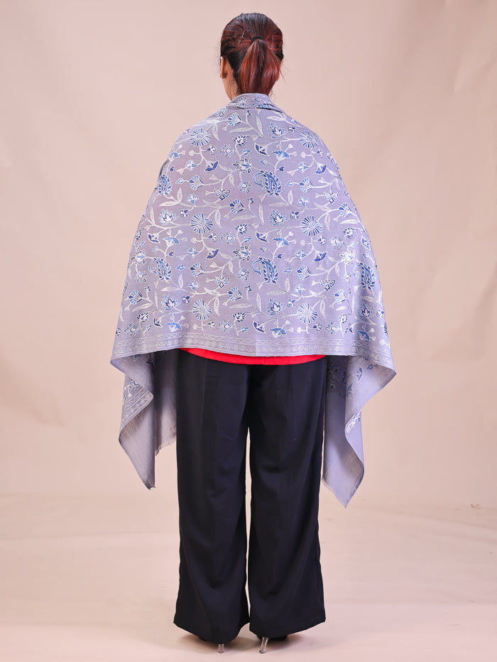 Women's Aari Embroidered Wool Stole
