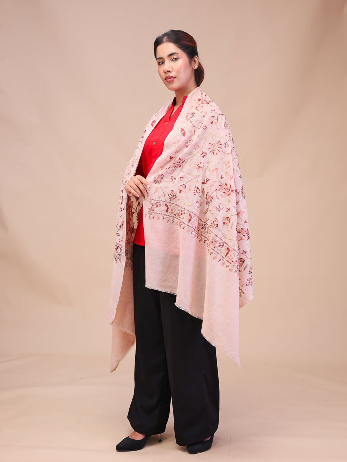 Women's Aari Embroidered Wool Stole
