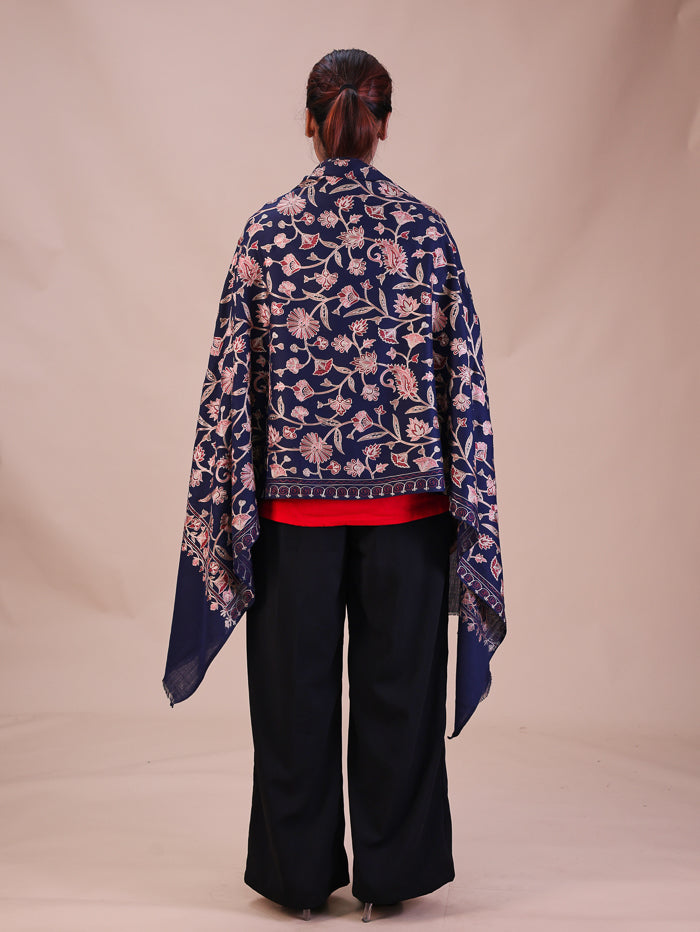 Women's Aari Embroidered Wool Stole