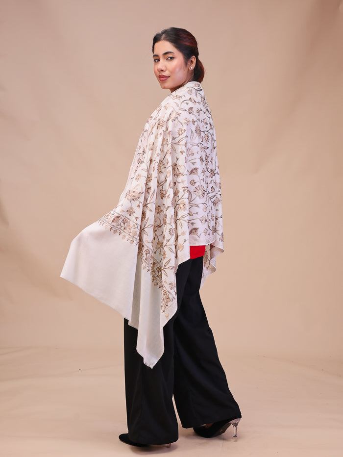 Women's Aari Embroidered Wool Stole