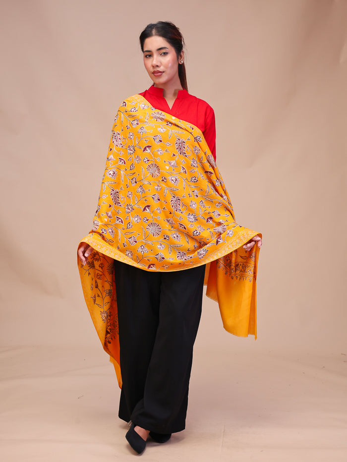 Women's Aari Embroidered Wool Stole