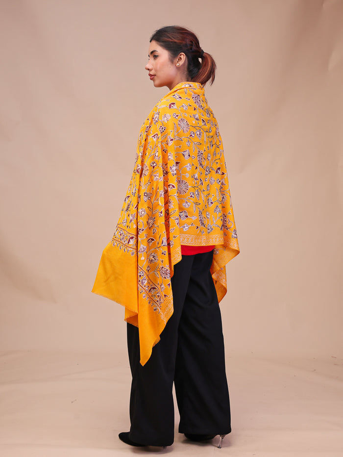 Women's Aari Embroidered Wool Stole