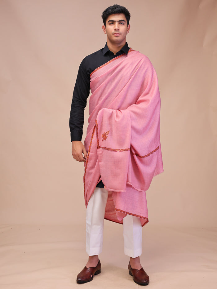 Men's Kashmiri Hand Embroidered Wool Shawl