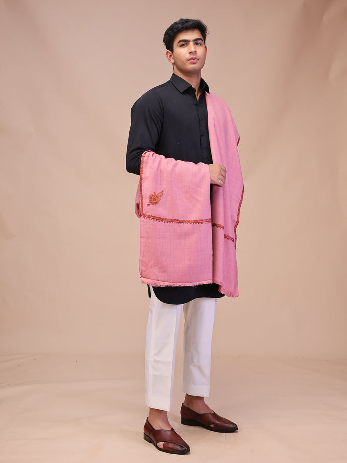 Men's Kashmiri Hand Embroidered Wool Shawl