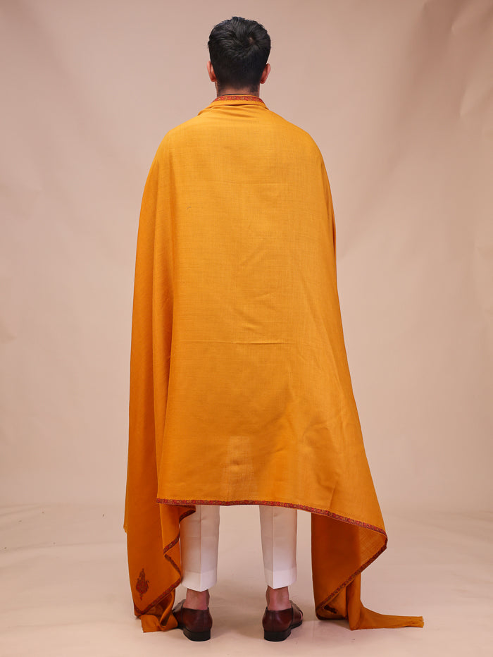 Men's Kashmiri Hand Embroidered Wool Shawl
