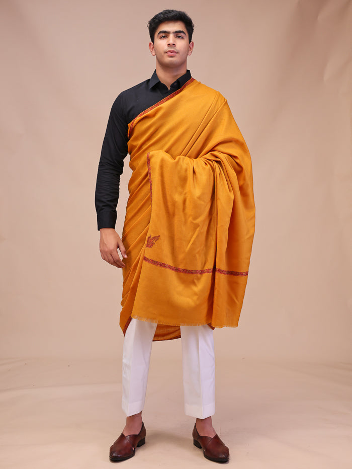 Men's Kashmiri Hand Embroidered Wool Shawl