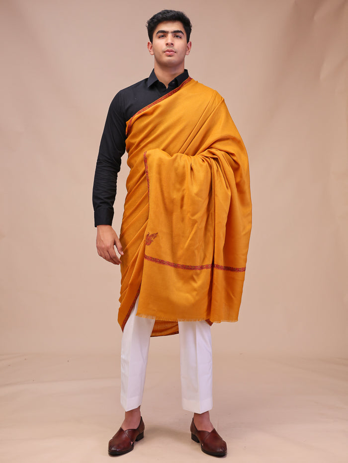 Men's Kashmiri Hand Embroidered Wool Shawl