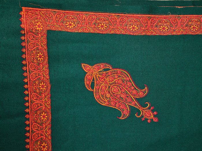 Men's Kashmiri Embroidered Wool Shawl