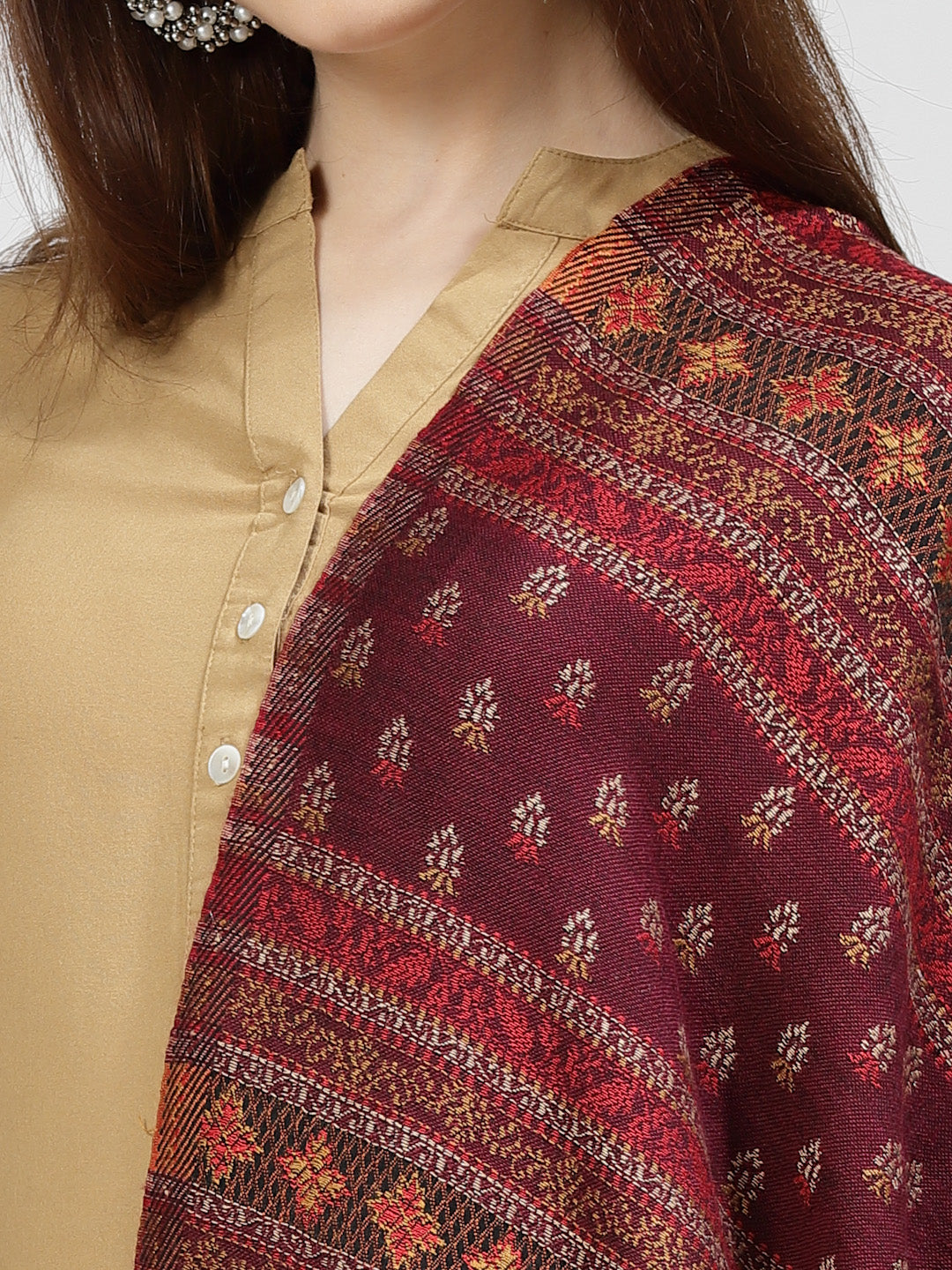 Women's Jamawar Acrylic Stole