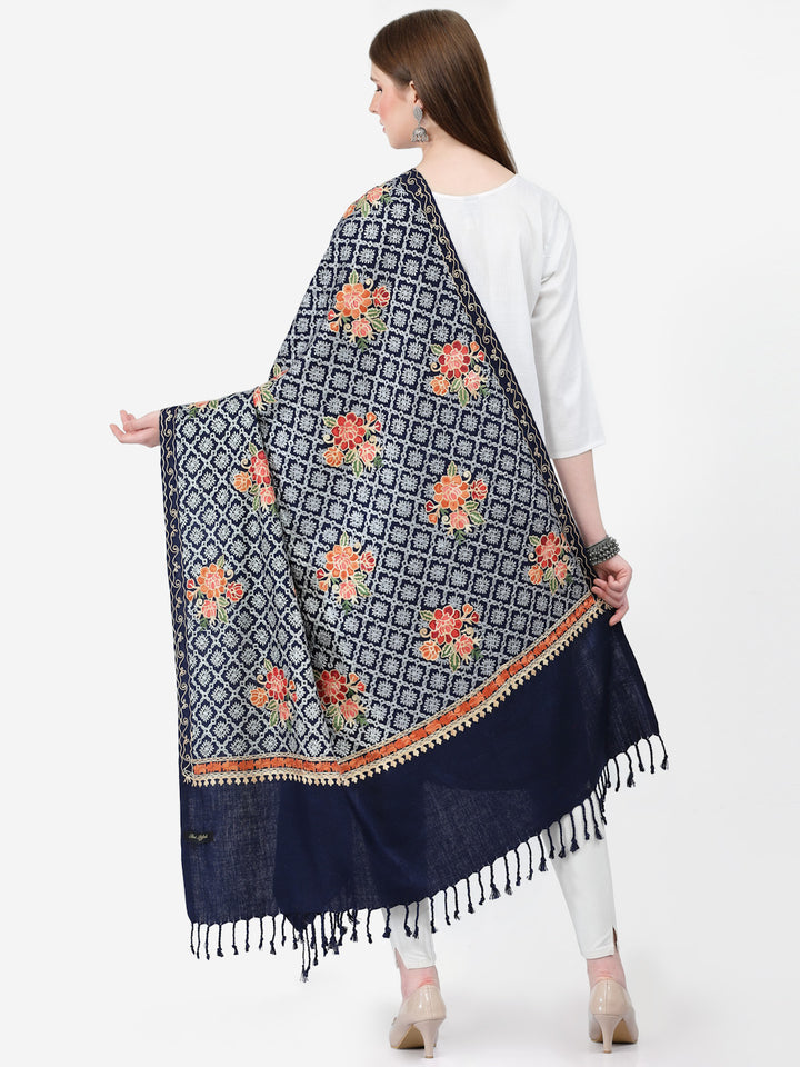 Women's Aari Embroidery Wool Shawl