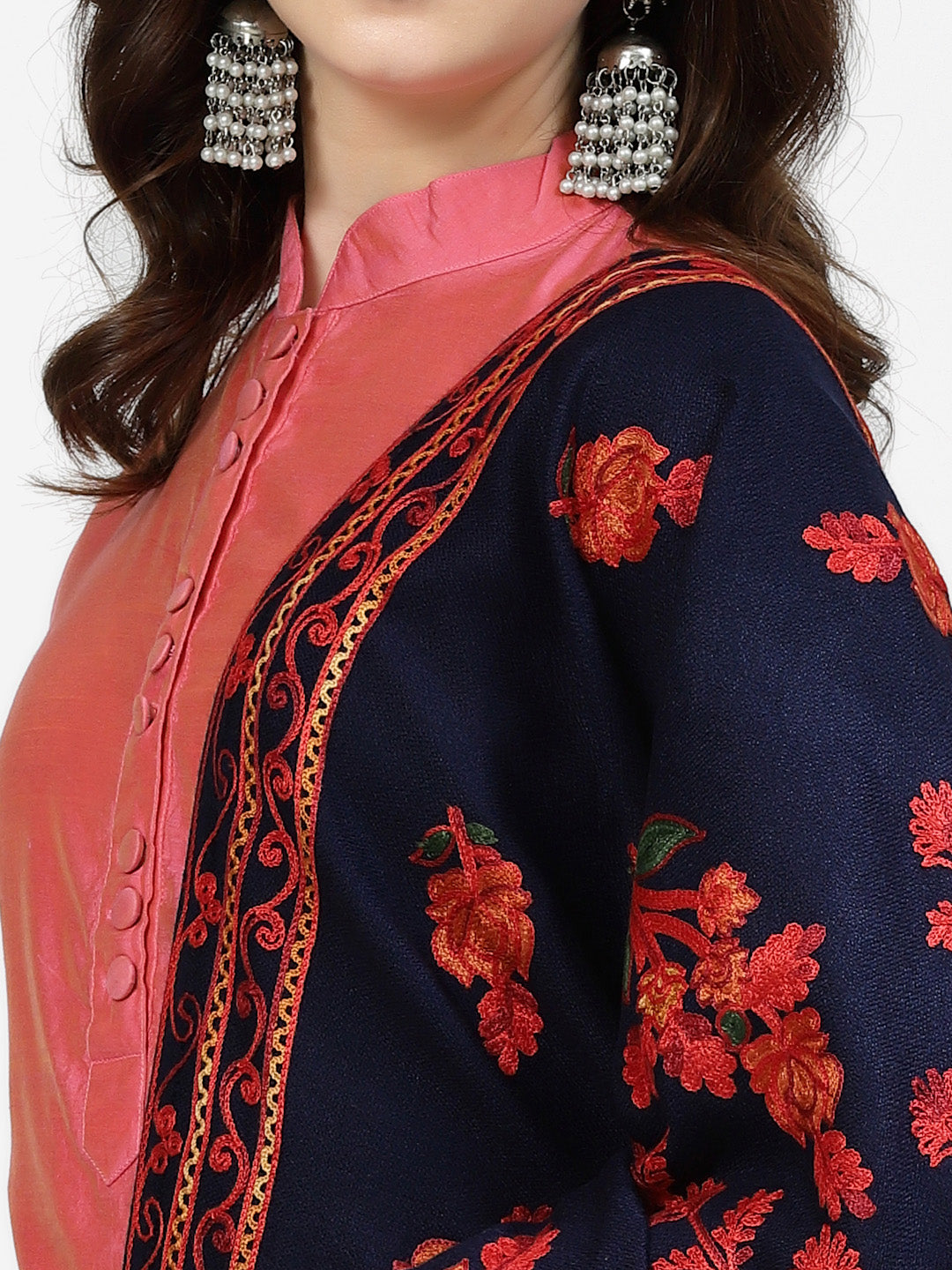 Women's Aari Embroidered Stole