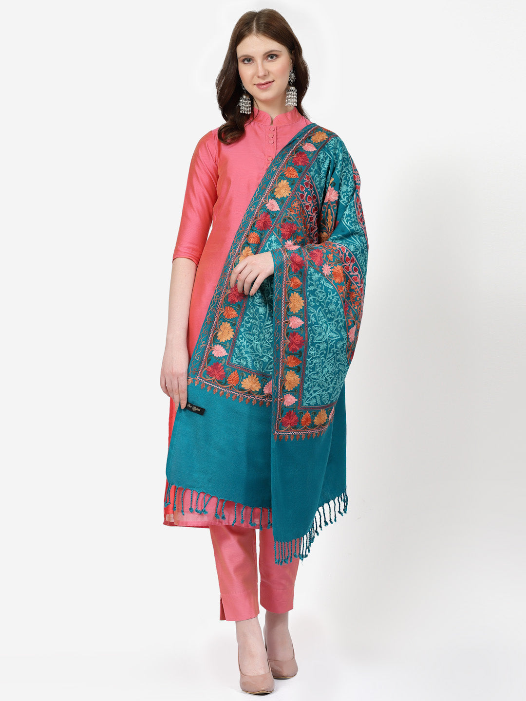 Women's Aari Embroidered Stole