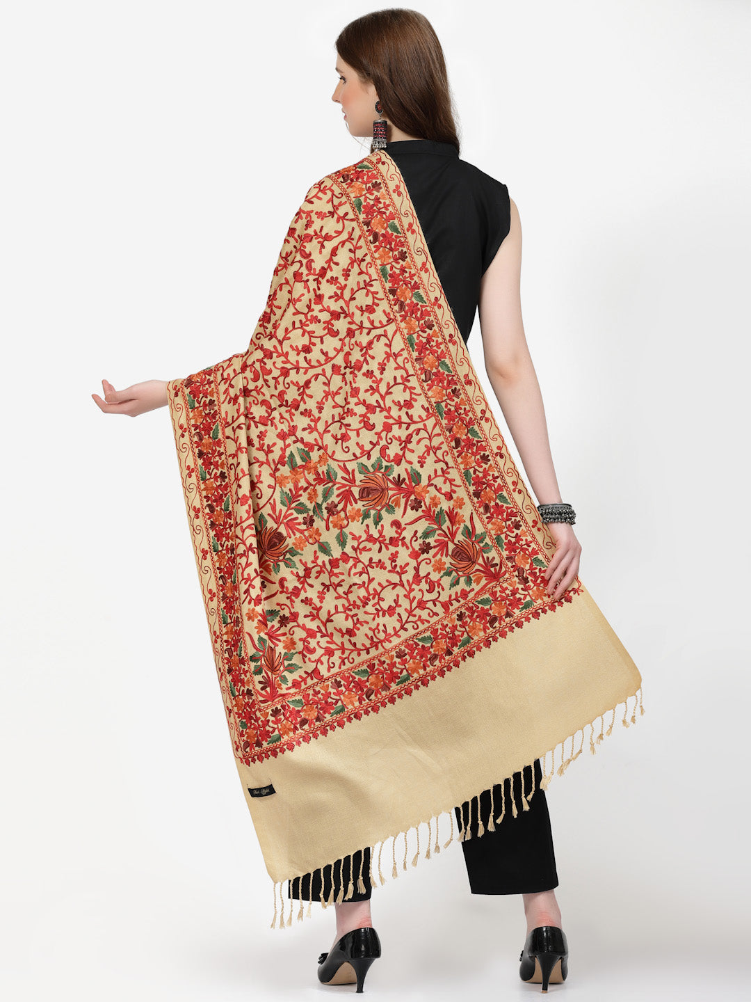 Women's Aari Embroidered Stole