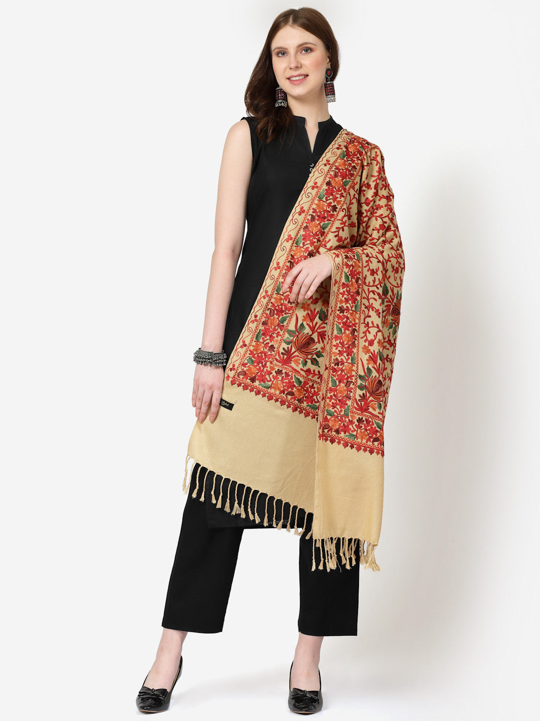 Women's Aari Embroidered Stole