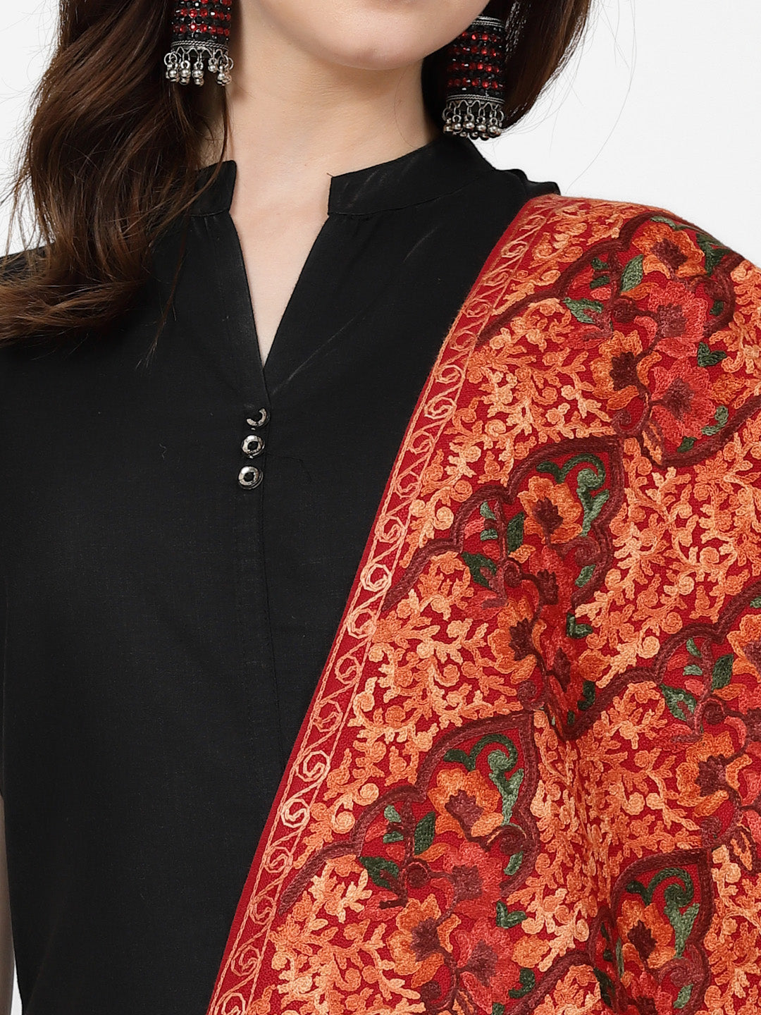 Women's Aari Embroidered Stole