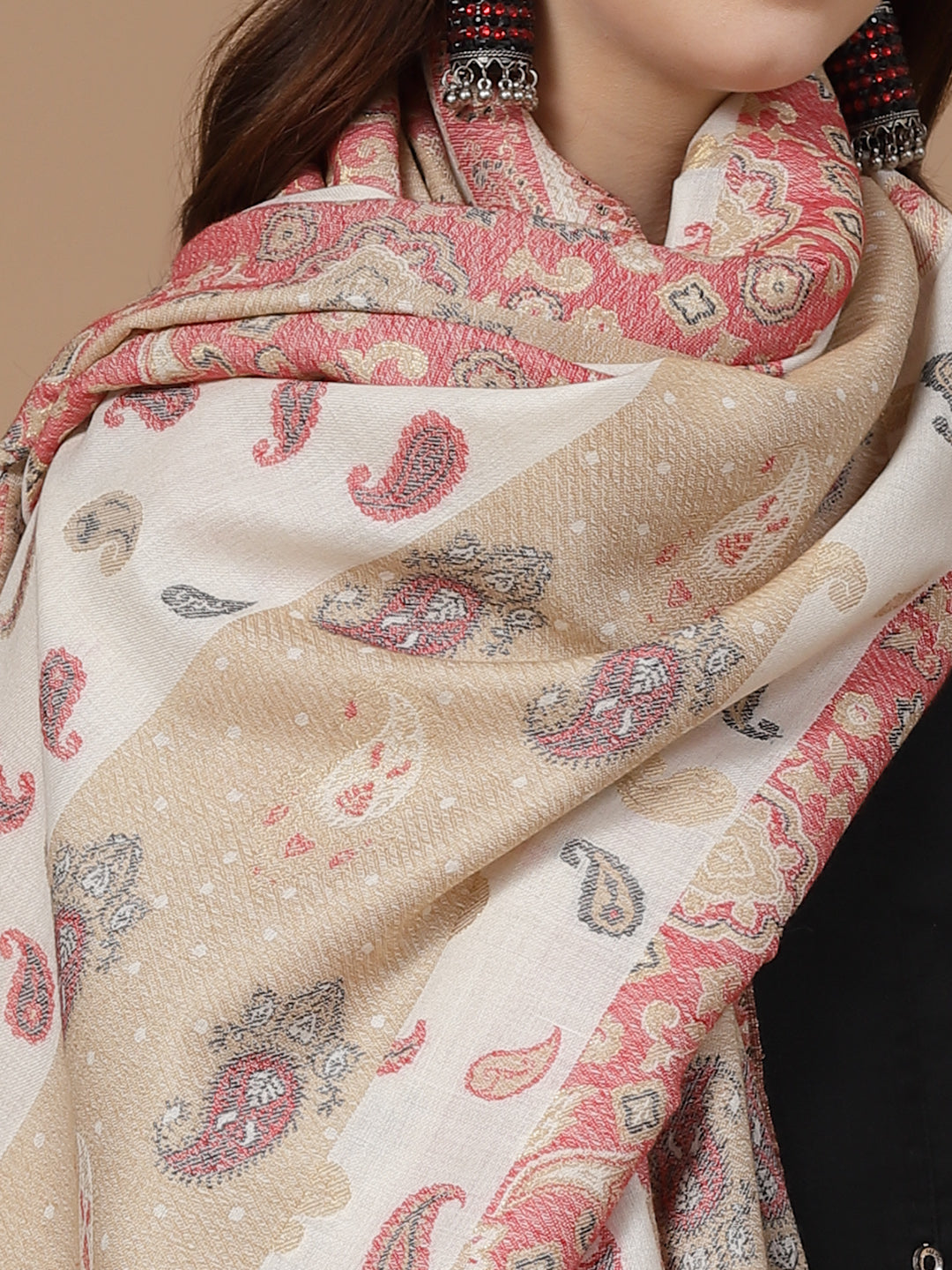 Women's Zari Kani Wool Shawl