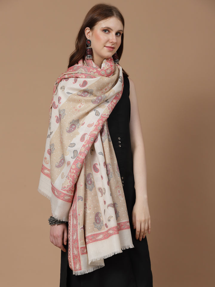 Women's Zari Kani Wool Shawl