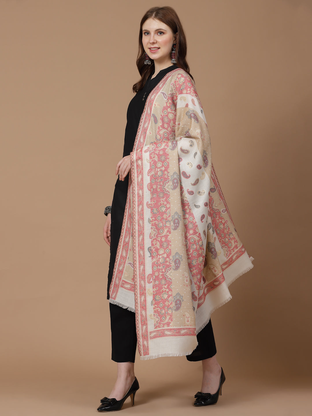 Women's Zari Kani Wool Shawl