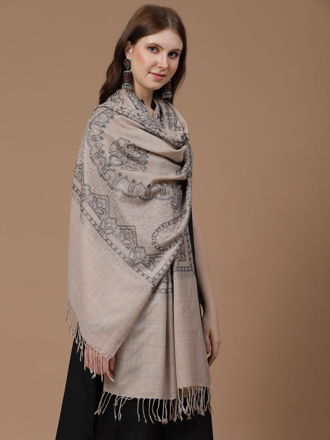 Women's Aari Embroidered Stole