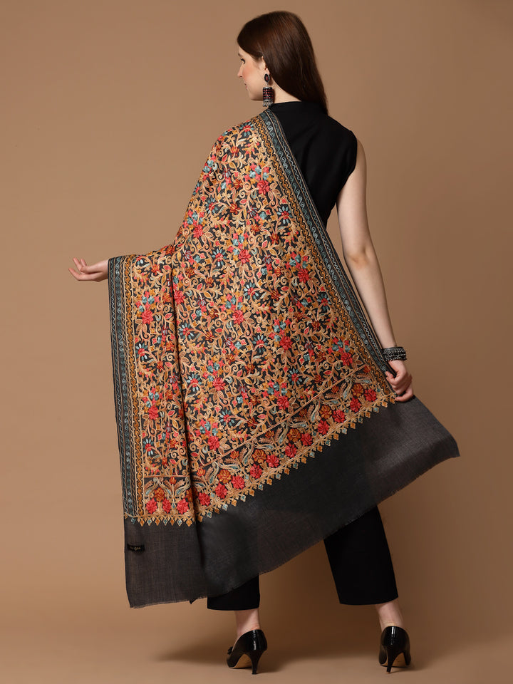 Women's Aari Embroidery Wool Shawl
