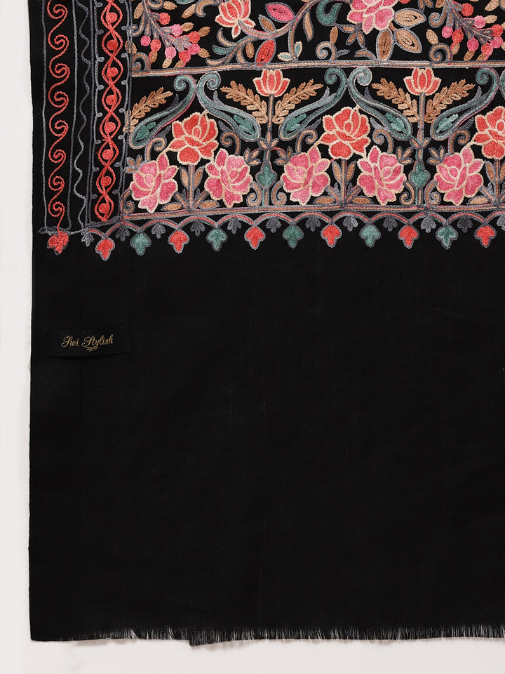 Women's Aari Embroidery Wool Shawl