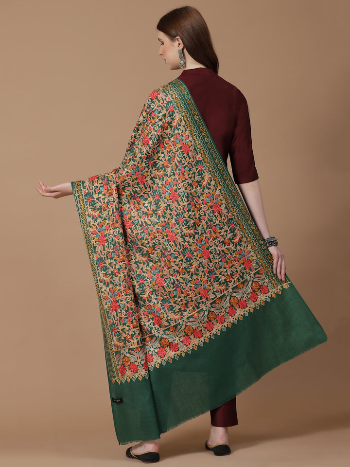 Women's Aari Embroidery Wool Shawl