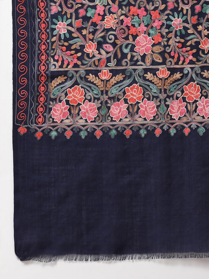 Women's Aari Embroidery Wool Shawl