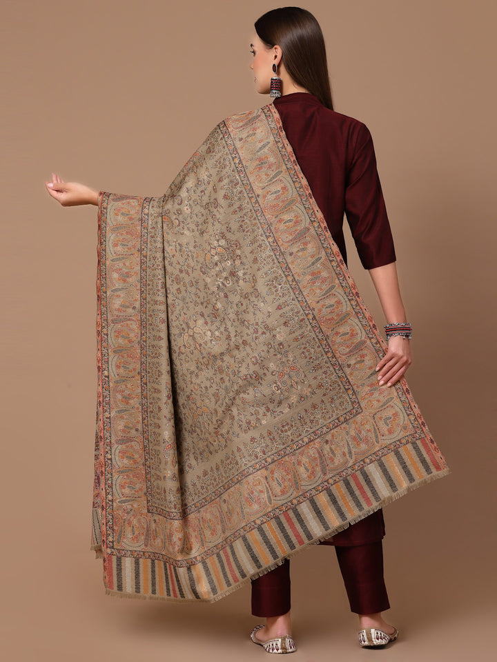 Women's Zari Kani Wool Shawl