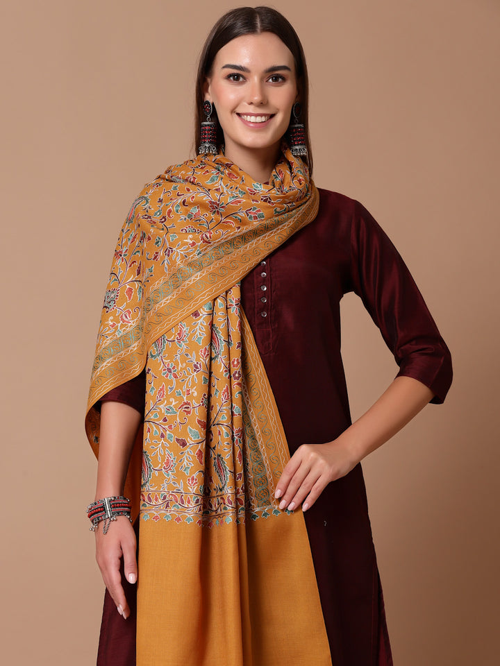 Women's Aari Embroidery Wool Shawl