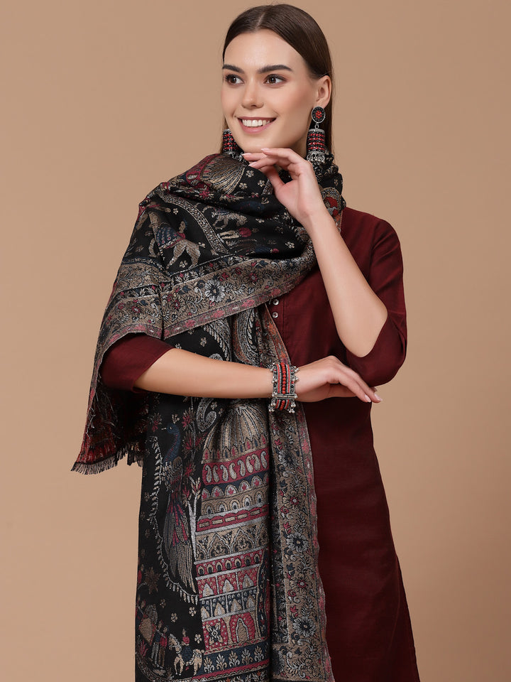 Women's Zari Kani Wool Shawl