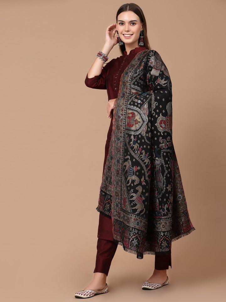 Women's Zari Kani Wool Shawl