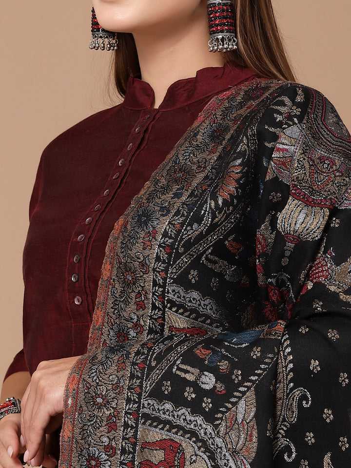 Women's Zari Kani Wool Shawl