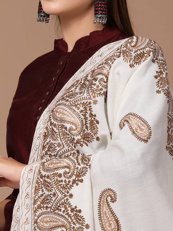 Women's Aari Embroidered Stole