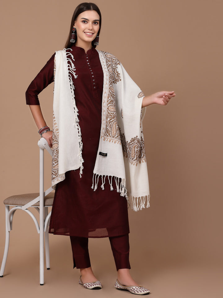 Women's Aari Embroidered Stole