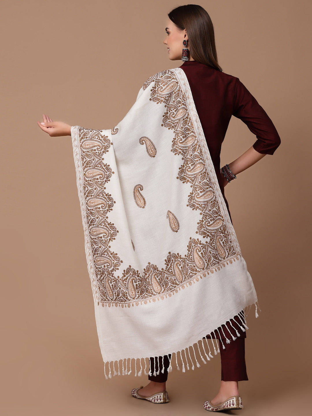 Women's Aari Embroidered Stole