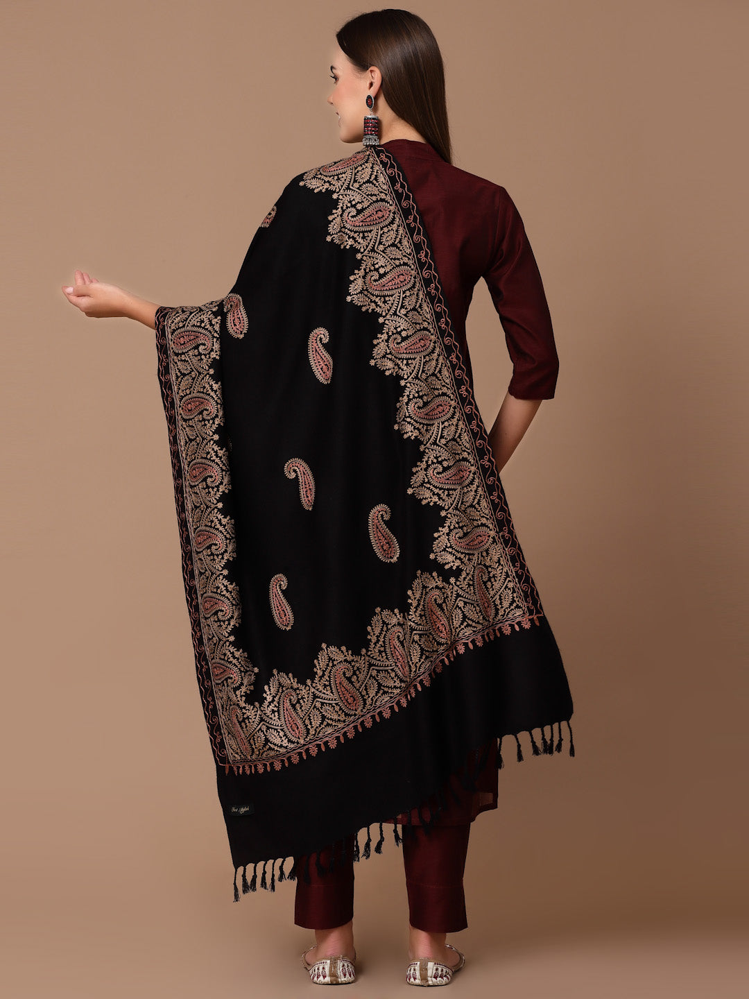 Women's Aari Embroidered Stole