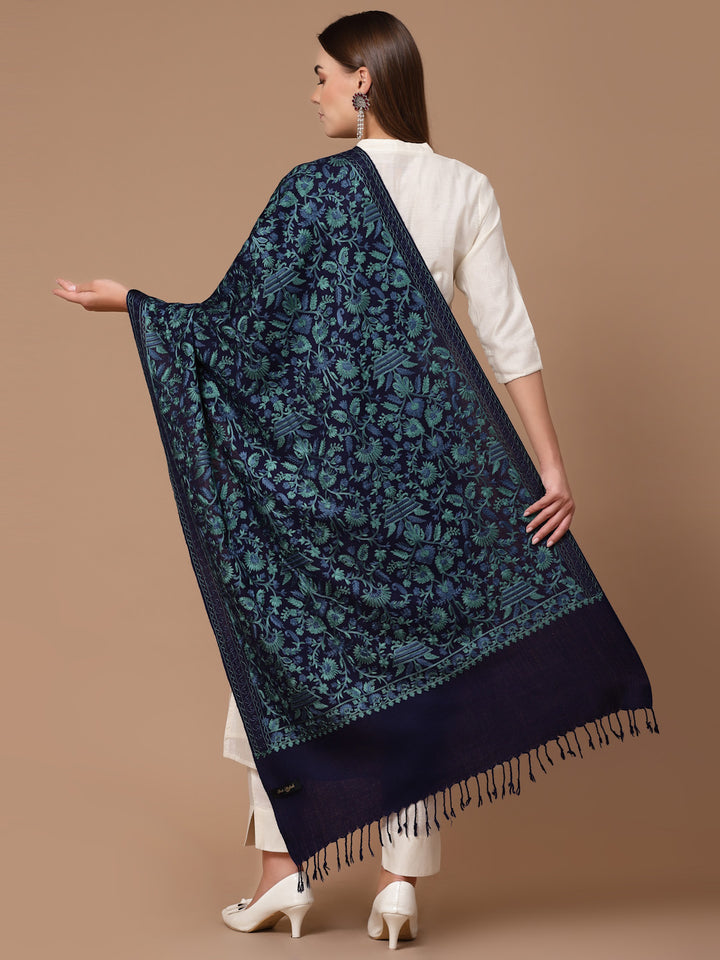 Women's Aari Embroidered Wool Stole