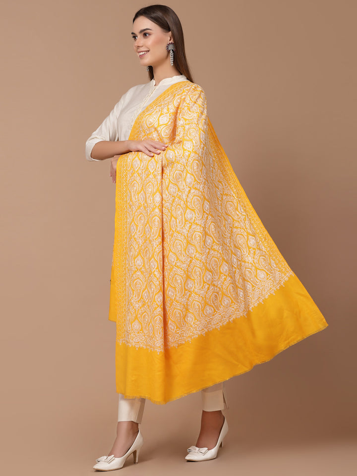 Women's Aari Embroidery Wool Shawl