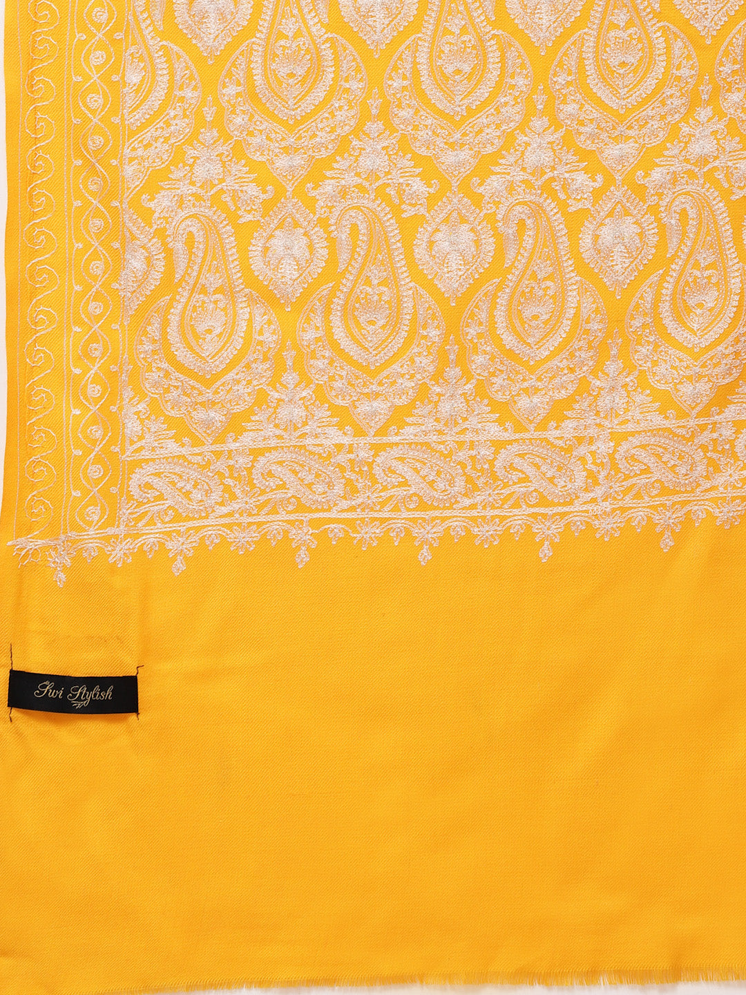 Women's Aari Embroidery Wool Shawl