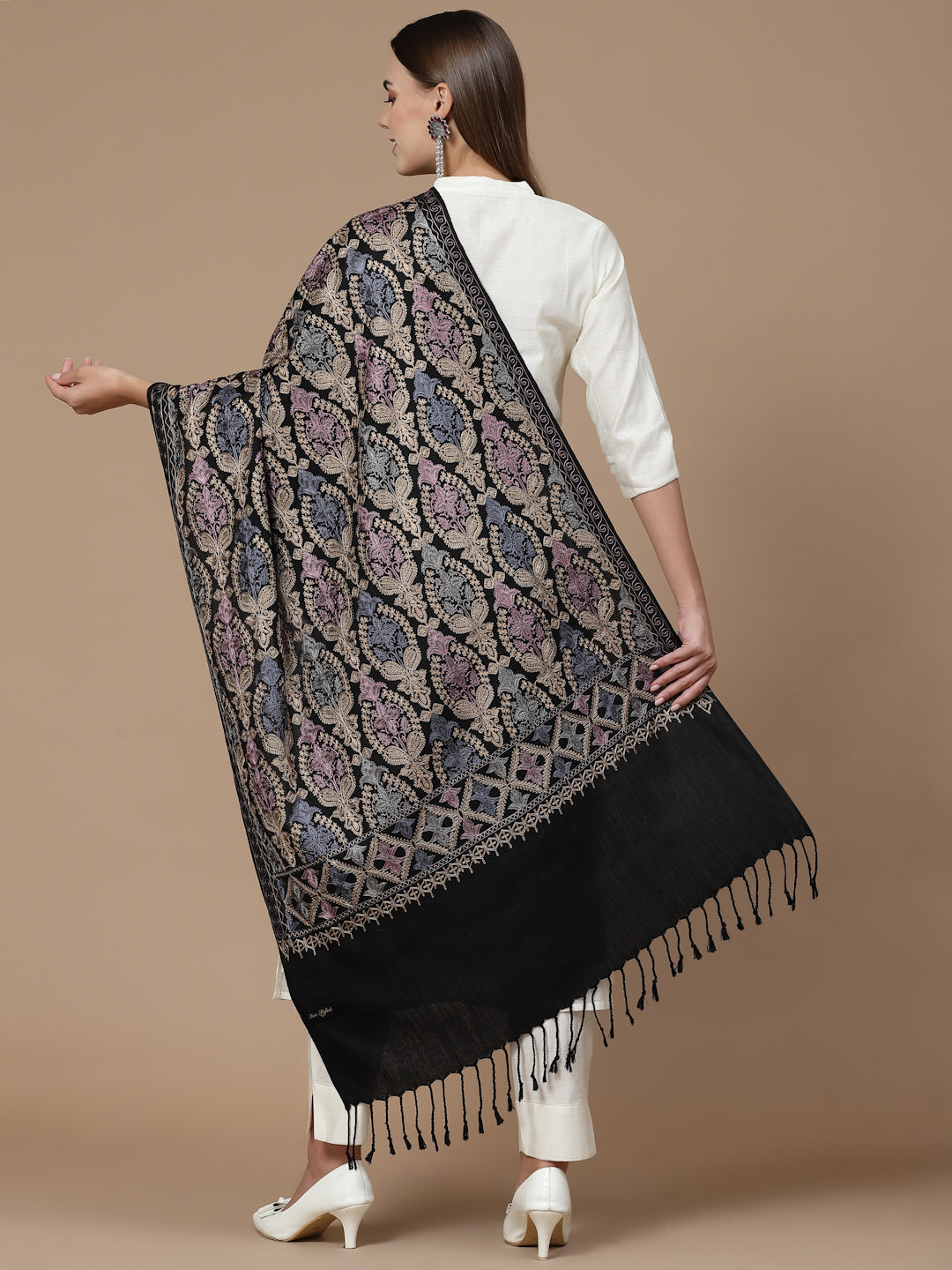 Women's Aari Embroidered Stole