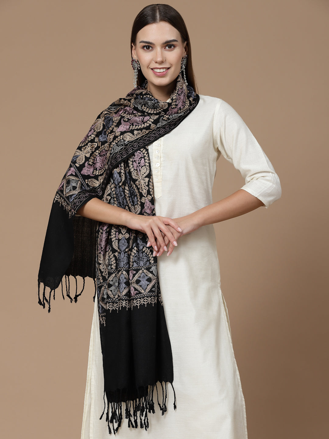 Women's Aari Embroidered Stole