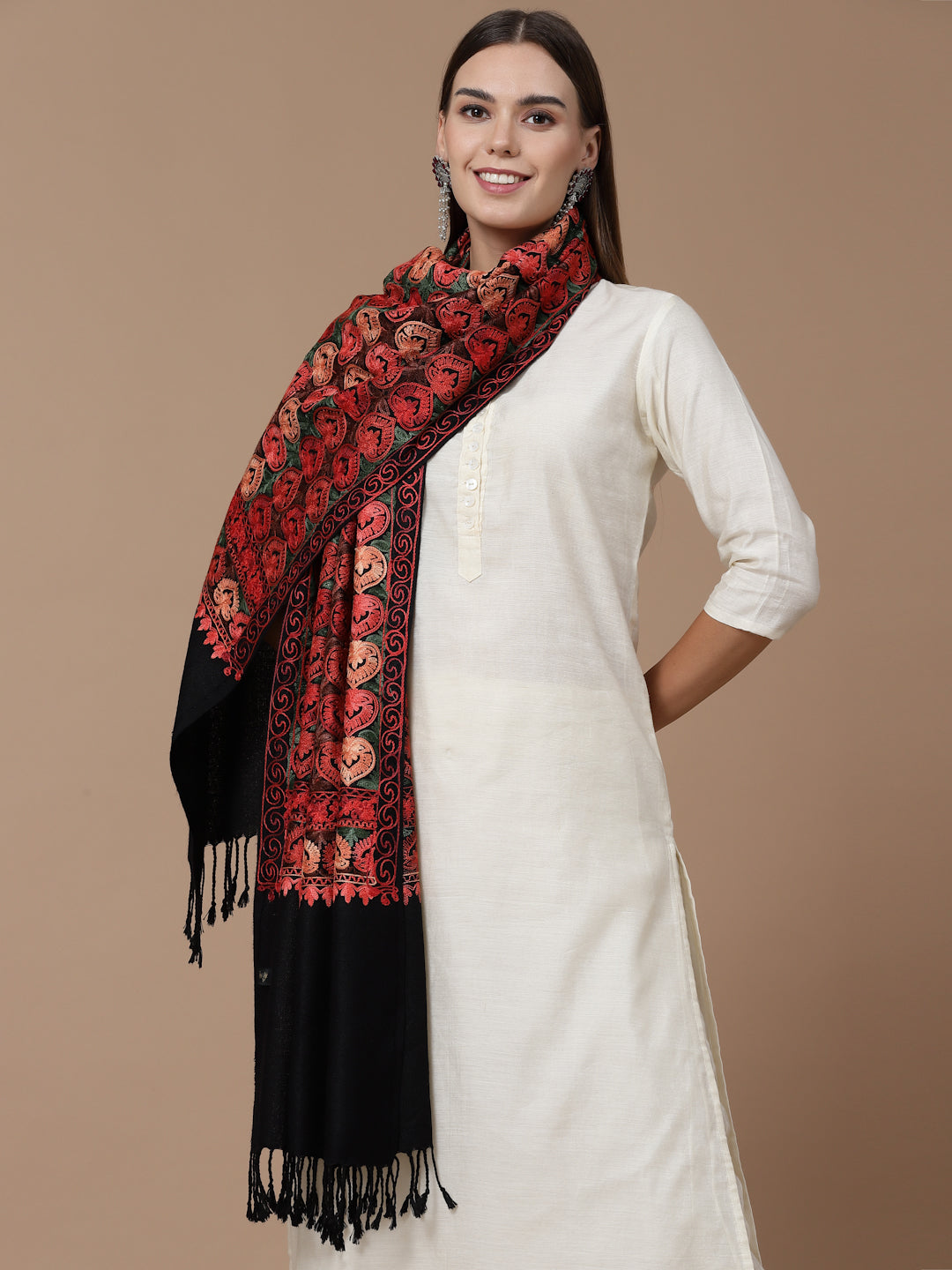 Women's Aari Embroidered Stole