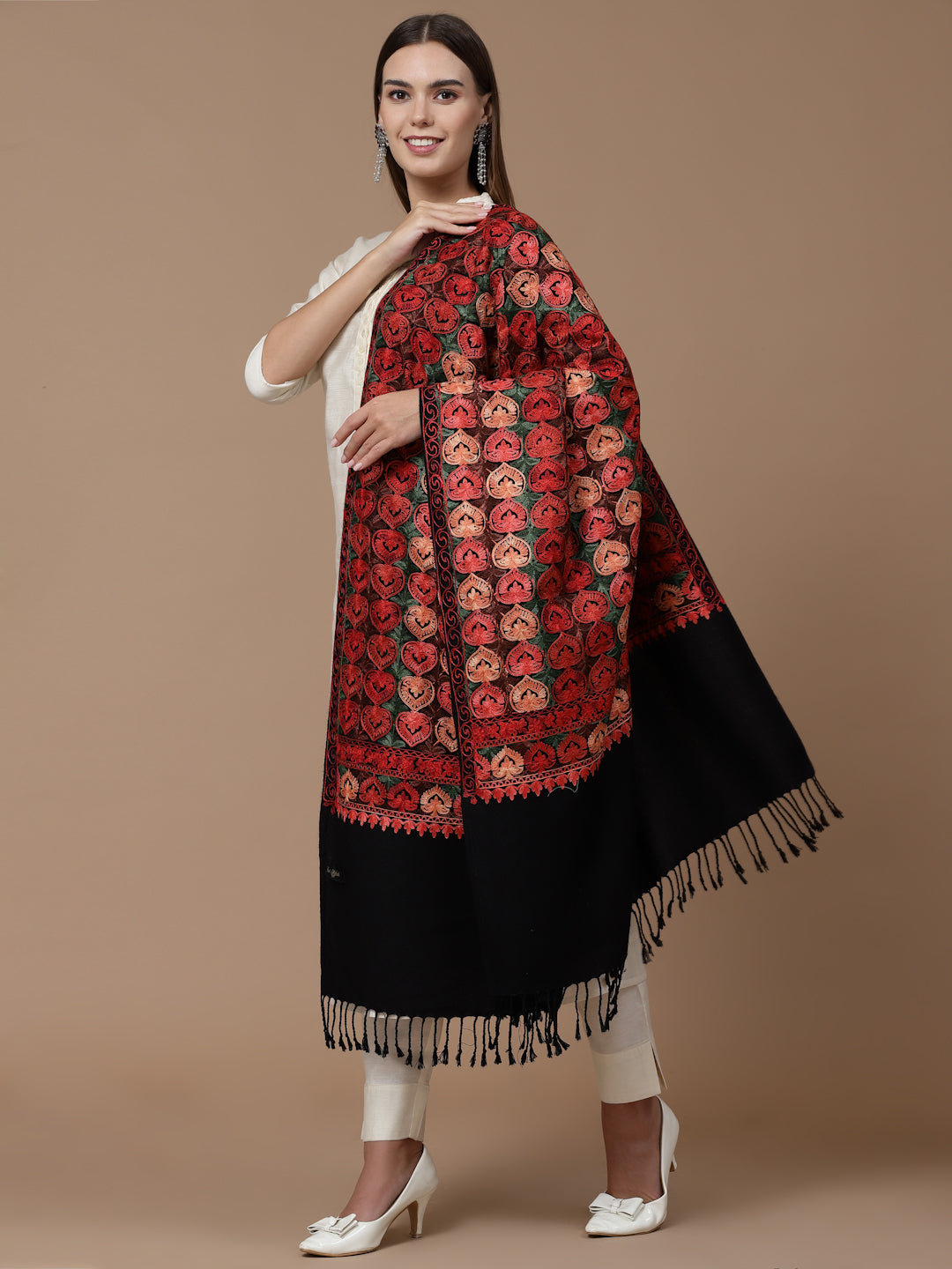 Women's Aari Embroidered Stole